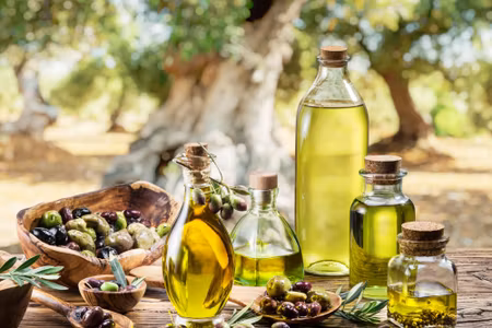 Canvastavla - Multipart Oil Bottles