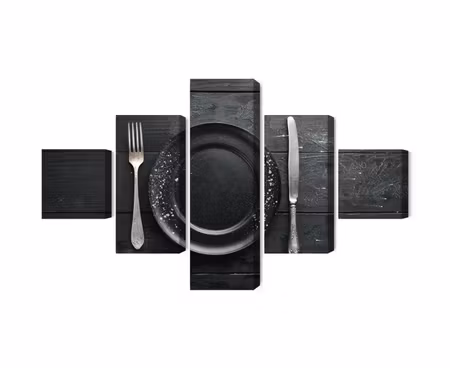 Canvastavla - Multipart Vintage Tableware