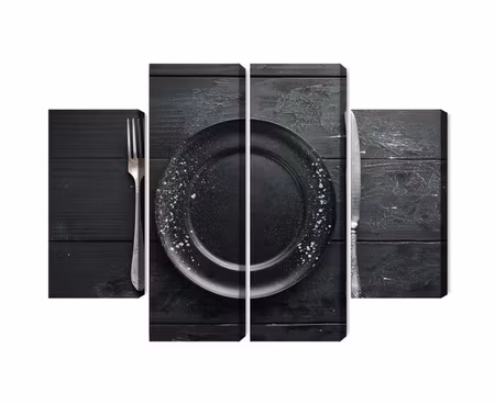 Canvastavla - Multipart Vintage Tableware