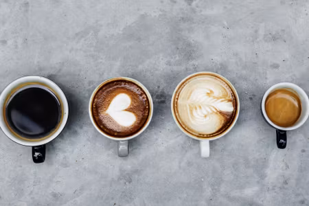 Canvastavla - Multipart Cups with Coffee