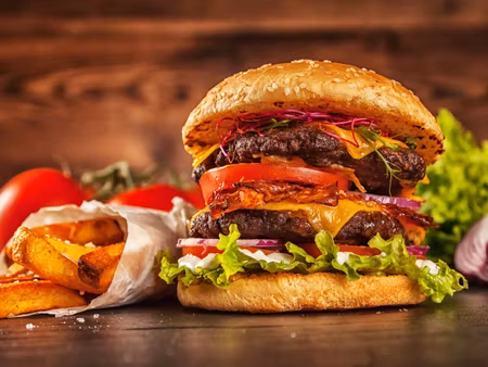 Canvastavla - Multipart Homemade Hamburger