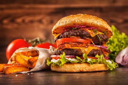 Canvastavla - Multipart Homemade Hamburger