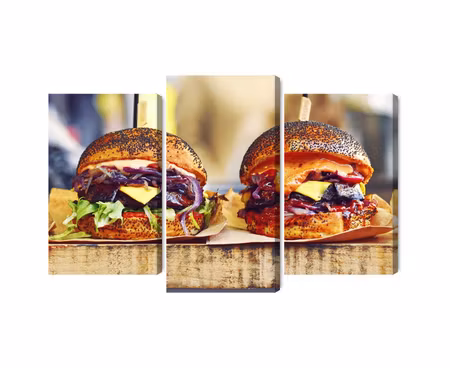 Canvastavla - Multipart Vegan Burgers