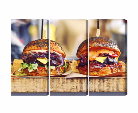 Canvastavla - Multipart Vegan Burgers