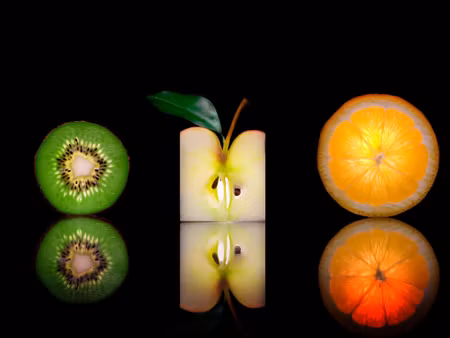 Canvastavla - Multipart Fruit Halves