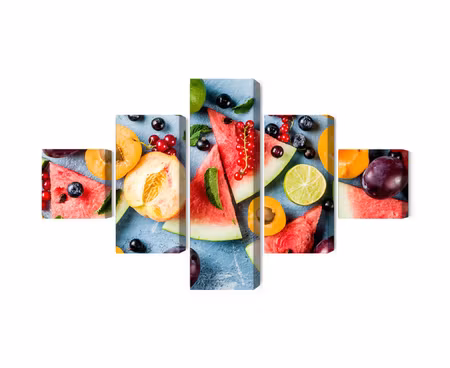 Canvastavla - Multipart Holiday Fruit
