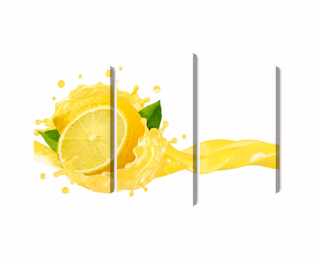 Canvastavla - Multipart Fresh Lemon Juice