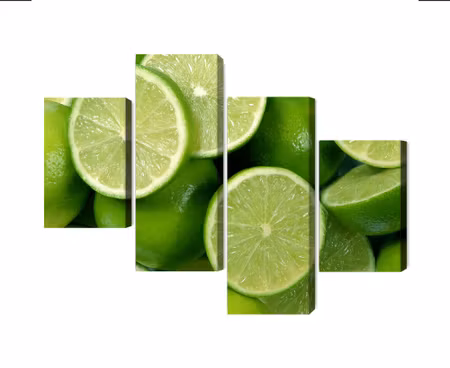 Canvastavla - Multipart Lime Halves