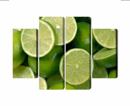 Canvastavla - Multipart Lime Halves