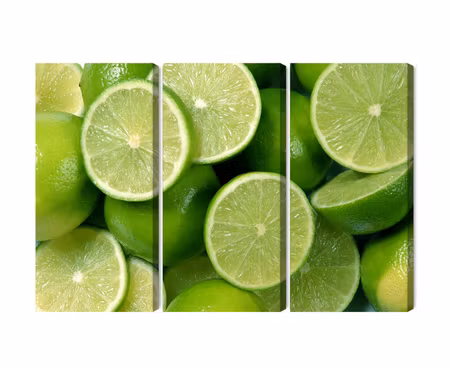 Canvastavla - Multipart Lime Halves