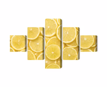 Canvastavla - Multipart Lemon Slices
