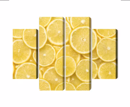 Canvastavla - Multipart Lemon Slices