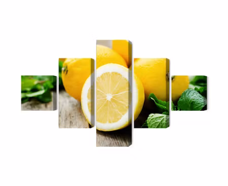 Canvastavla - Multipart Lemon with Mint