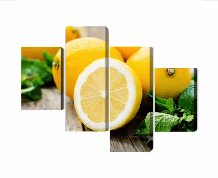 Canvastavla - Multipart Lemon with Mint