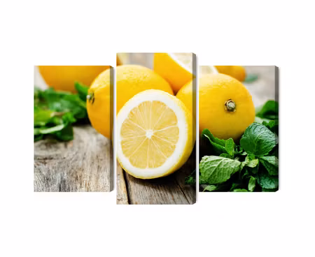 Canvastavla - Multipart Lemon with Mint