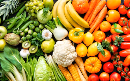 Canvastavla - Multipart Fruits and Vegetables in