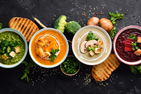 Canvastavla - Multipart Vegetable Cream Soups