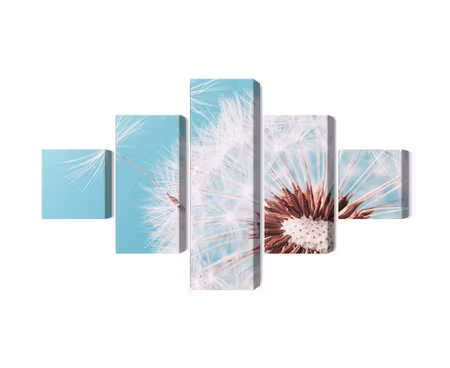 Canvastavla - Multipart Dandelion Flower on a