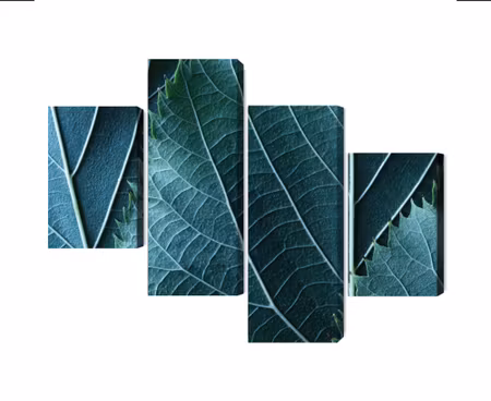 Canvastavla - Multipart Leaves in a Macro Scale