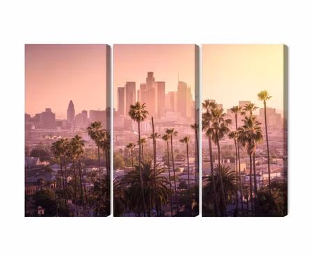 Canvastavla - Multipart Downtown Los Angeles At