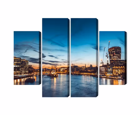 Canvastavla - Multipart River Thames in Great