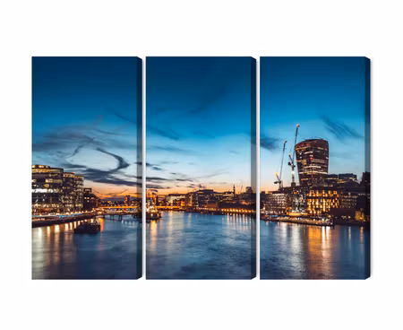 Canvastavla - Multipart River Thames in Great