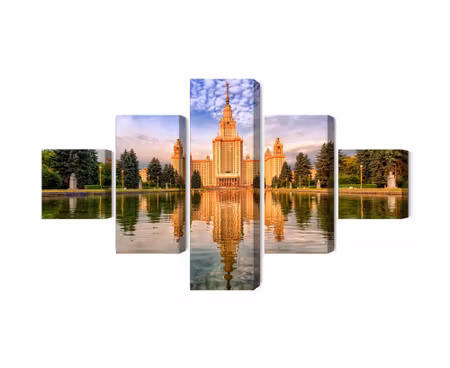 Canvastavla - Multipart View of the Building of