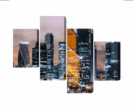 Canvastavla - Multipart Panorama of Moscow City