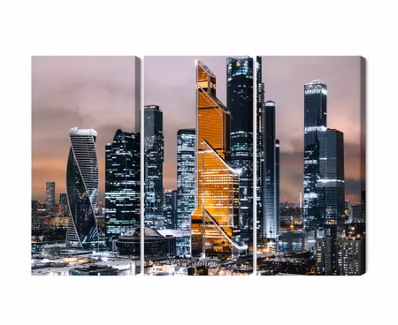 Canvastavla - Multipart Panorama of Moscow City
