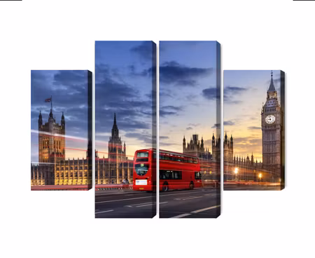 Canvastavla - Multipart Panorama of Westminster