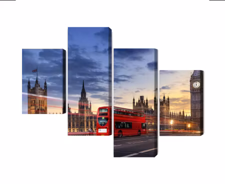 Canvastavla - Multipart Panorama of Westminster