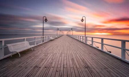 Canvastavla - Multipart the Pier in Gdynia Orå Owo
