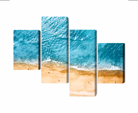 Canvastavla - Multipart Aerial View of the Ocean