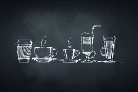 Canvastavla - A Set of Cups