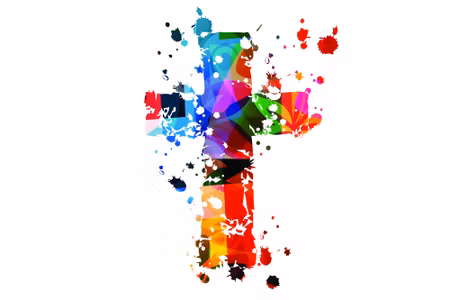 Canvastavla - Colorful Cross