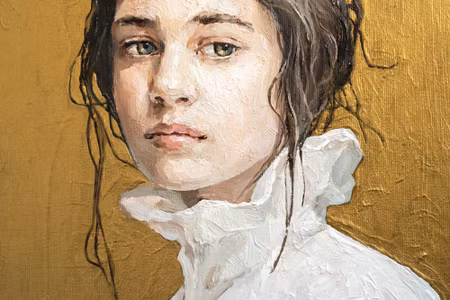 Canvastavla - Oil Painting Portrait of a Girl the