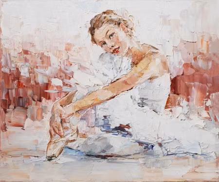 Canvastavla - Little Pretty Ballerina Painted