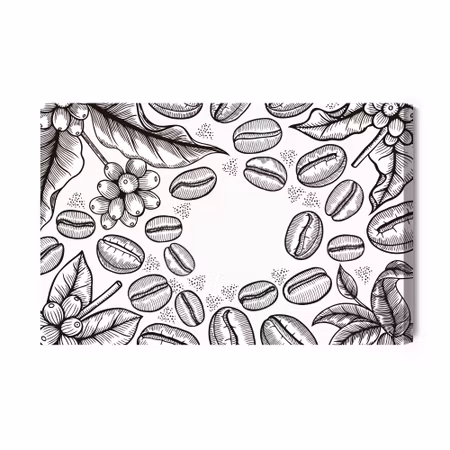 Canvastavla - Drawing Coffee Beans