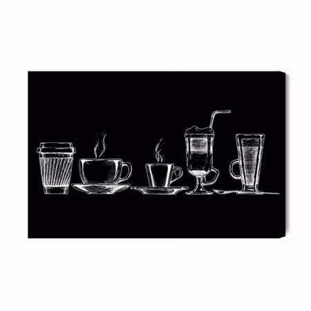Canvastavla - Coffee Cups Set