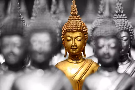 Canvastavla - Golden Buddha