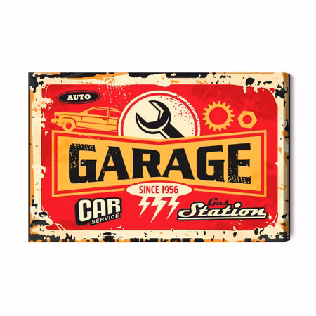 Canvastavla - Vintage Moto Parts and Lettering