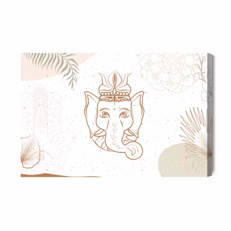Canvastavla - Drawing of Ganesha