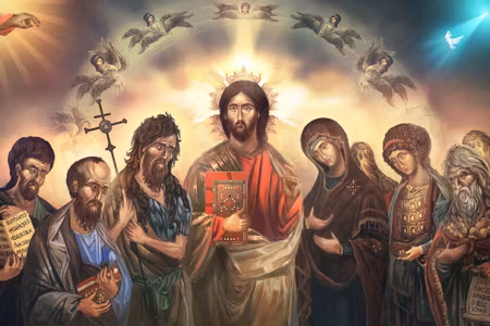 Canvastavla - Jesus Christ Surrounded By Saints