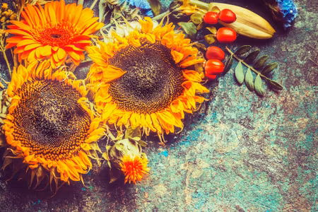 Canvastavla - Autumn Floral Composition in
