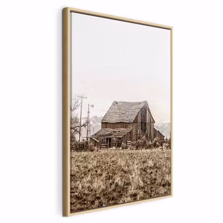 Canvastavla med ram - Abandoned ranch vertical