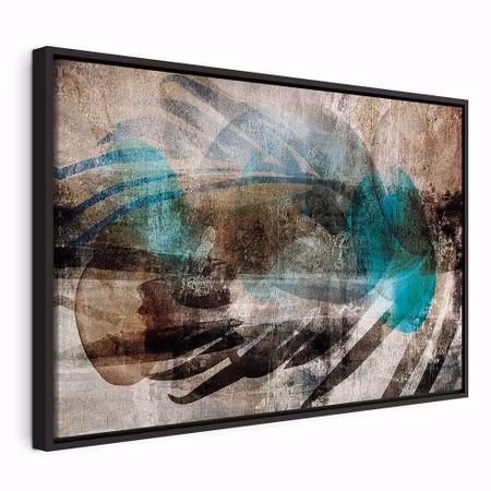 Canvastavla med ram - Abstract plume wide