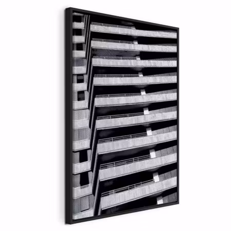 Canvastavla med ram - Architectural raster