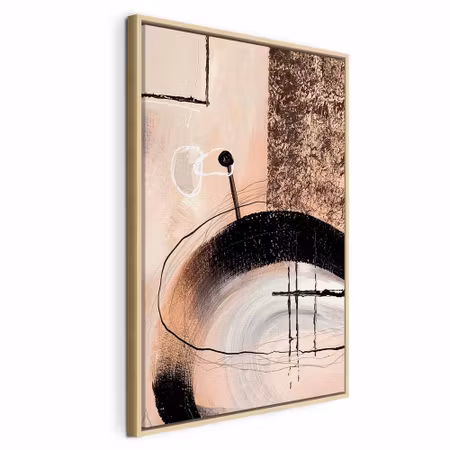 Canvastavla med ram - Art of shapes hand painted