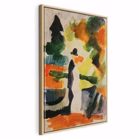 Canvastavla med ram - August macke paar im park