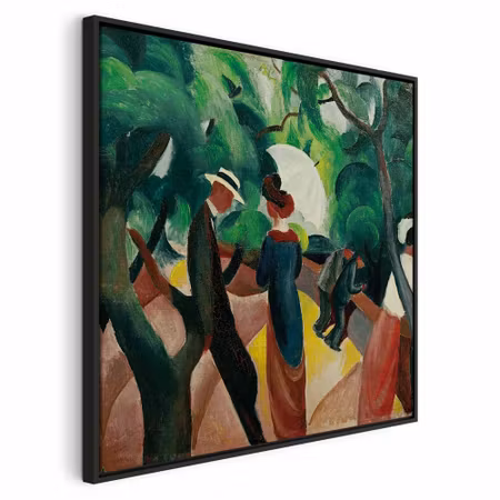 Canvastavla med ram - August macke promenade
